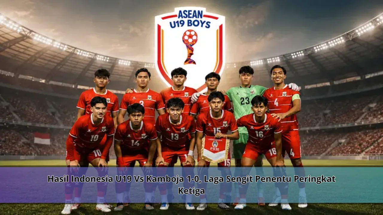 Hasil Indonesia U19 Vs Kamboja 1-0, Laga Sengit Penentu Peringkat Ketiga