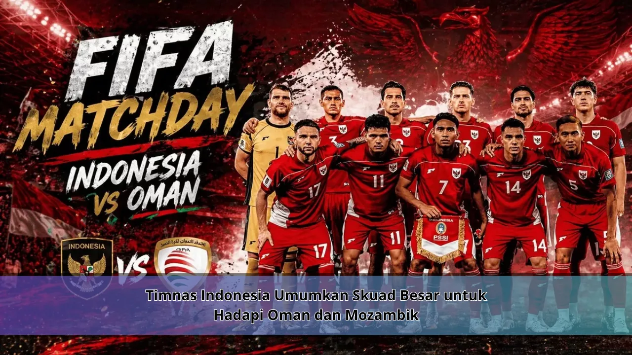 Timnas Indonesia Umumkan Skuad Besar untuk Hadapi Oman dan Mozambik