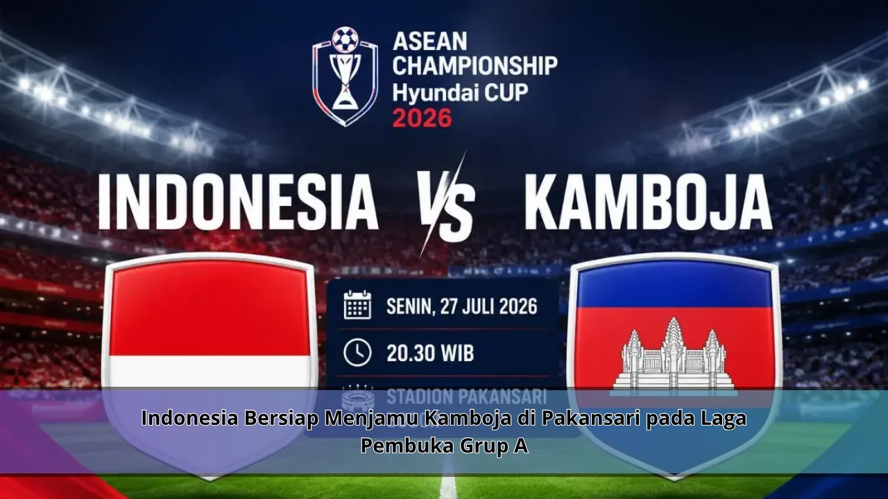Indonesia Bersiap Menjamu Kamboja di Pakansari pada Laga Pembuka Grup A