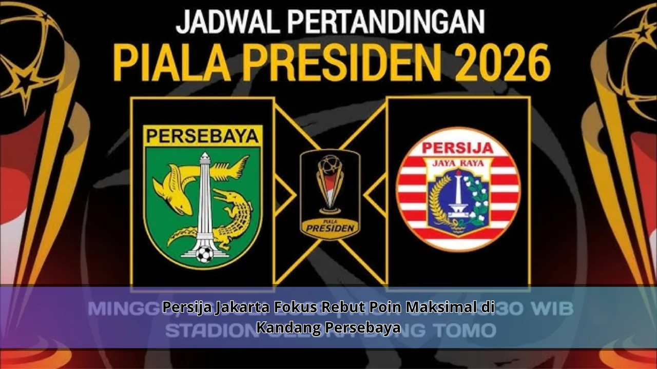Persija Jakarta Fokus Rebut Poin Maksimal di Kandang Persebaya