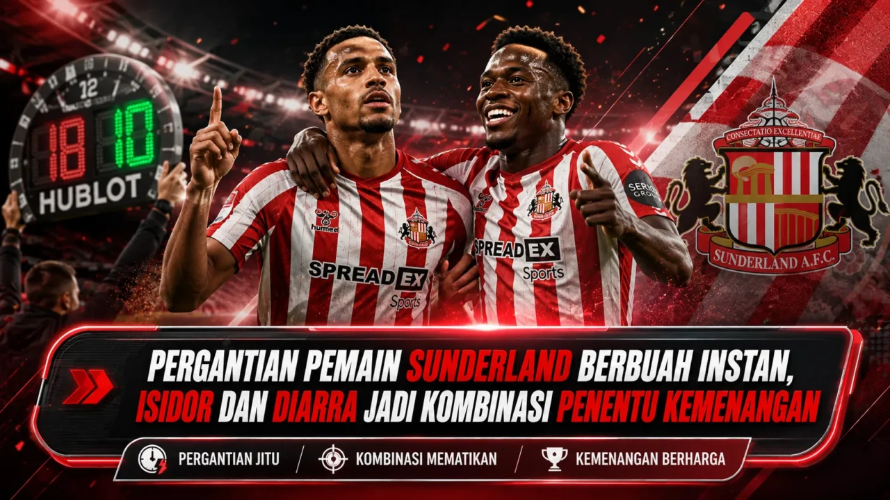 Pergantian Pemain Sunderland Berbuah Instan, Isidor dan Diarra Jadi Kombinasi Penentu Kemenangan