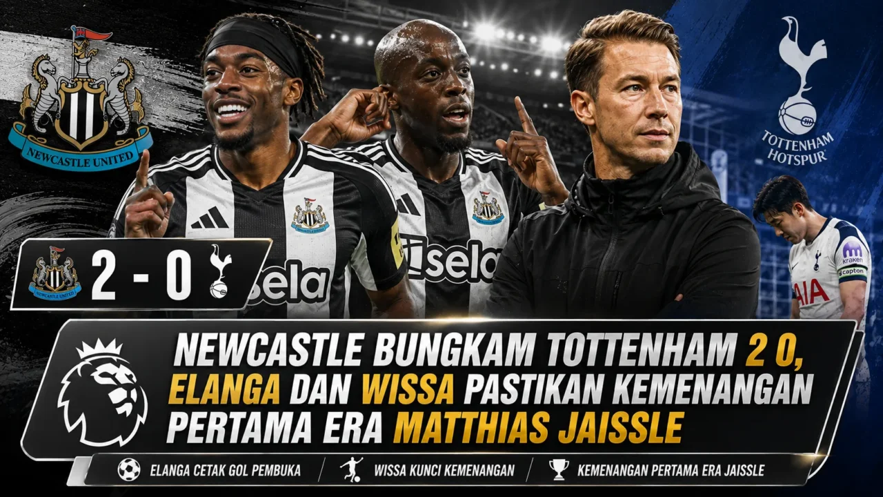 Newcastle Bungkam Tottenham 2 0, Elanga dan Wissa Pastikan Kemenangan Pertama Era Matthias Jaissle