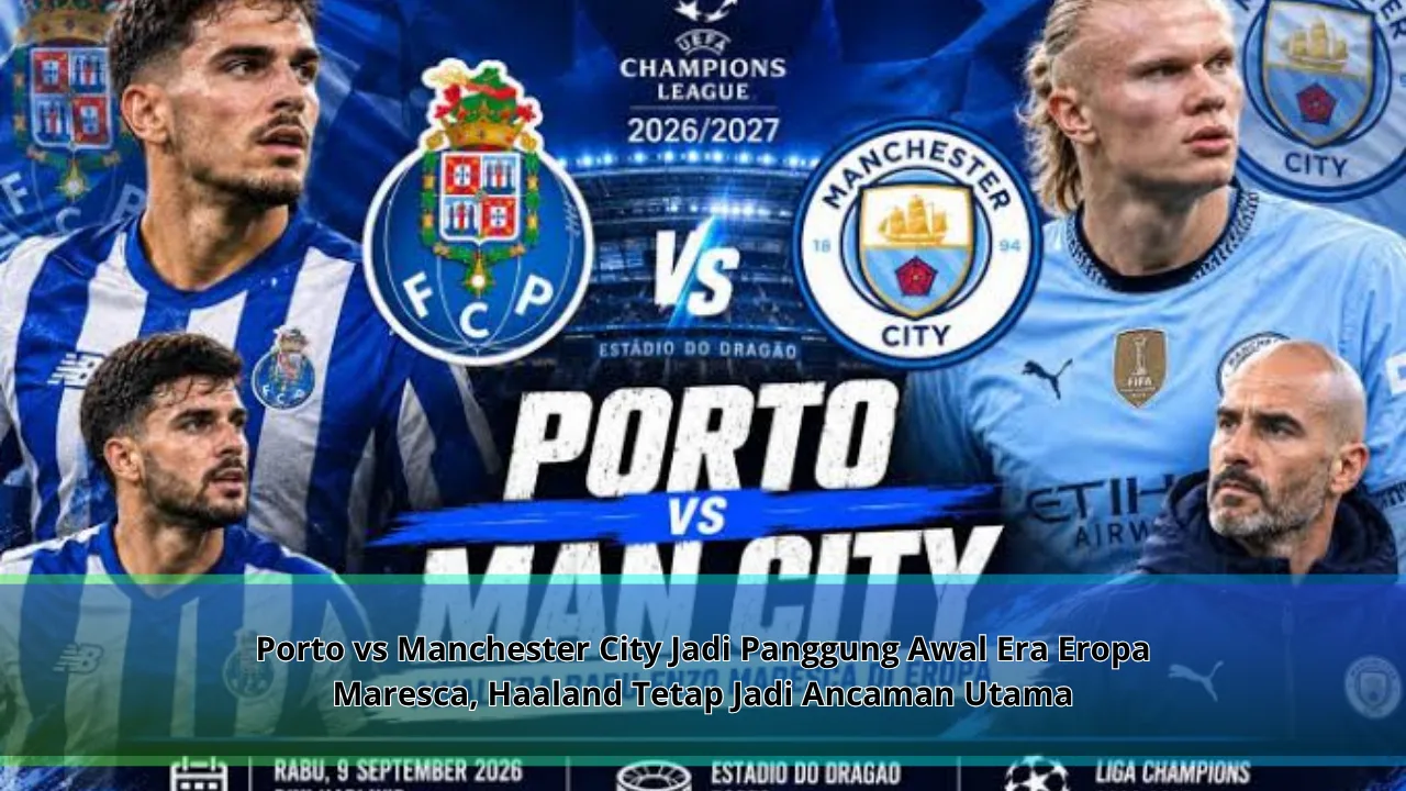 Porto vs Manchester City Jadi Panggung Awal Era Eropa Maresca, Haaland Tetap Jadi Ancaman Utama