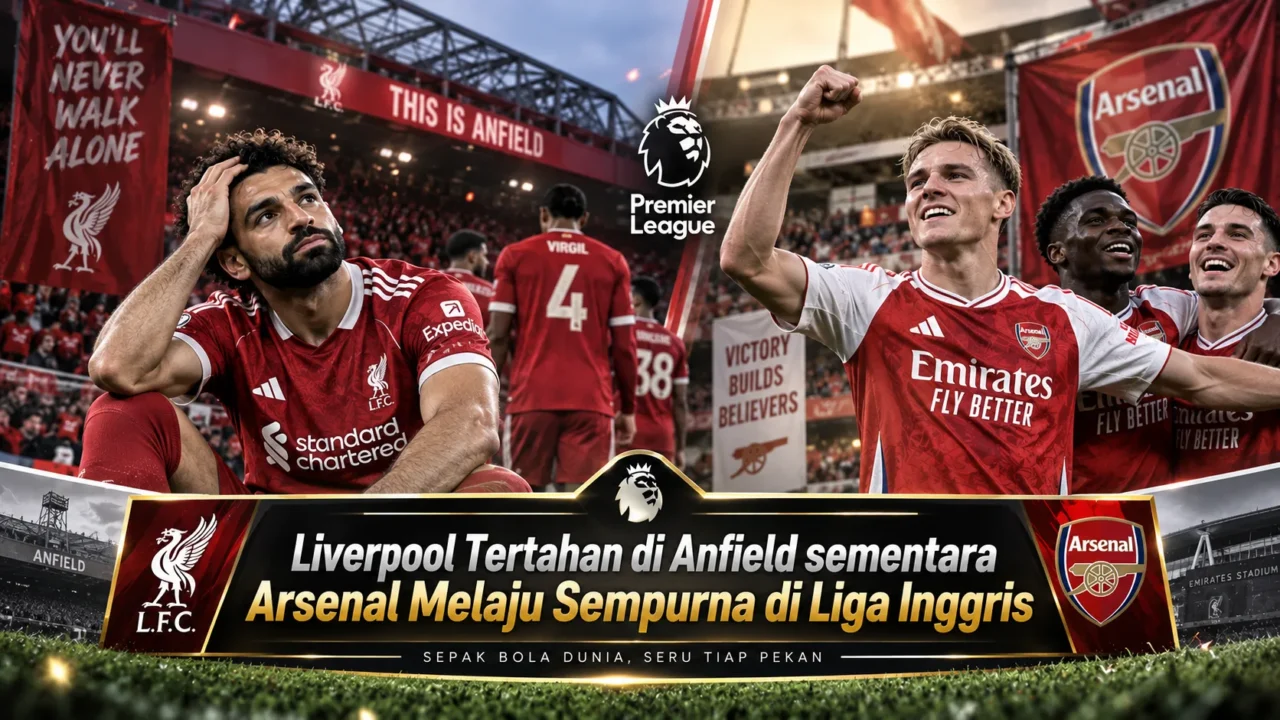 Liverpool Tertahan di Anfield sementara Arsenal Melaju Sempurna di Liga Inggris