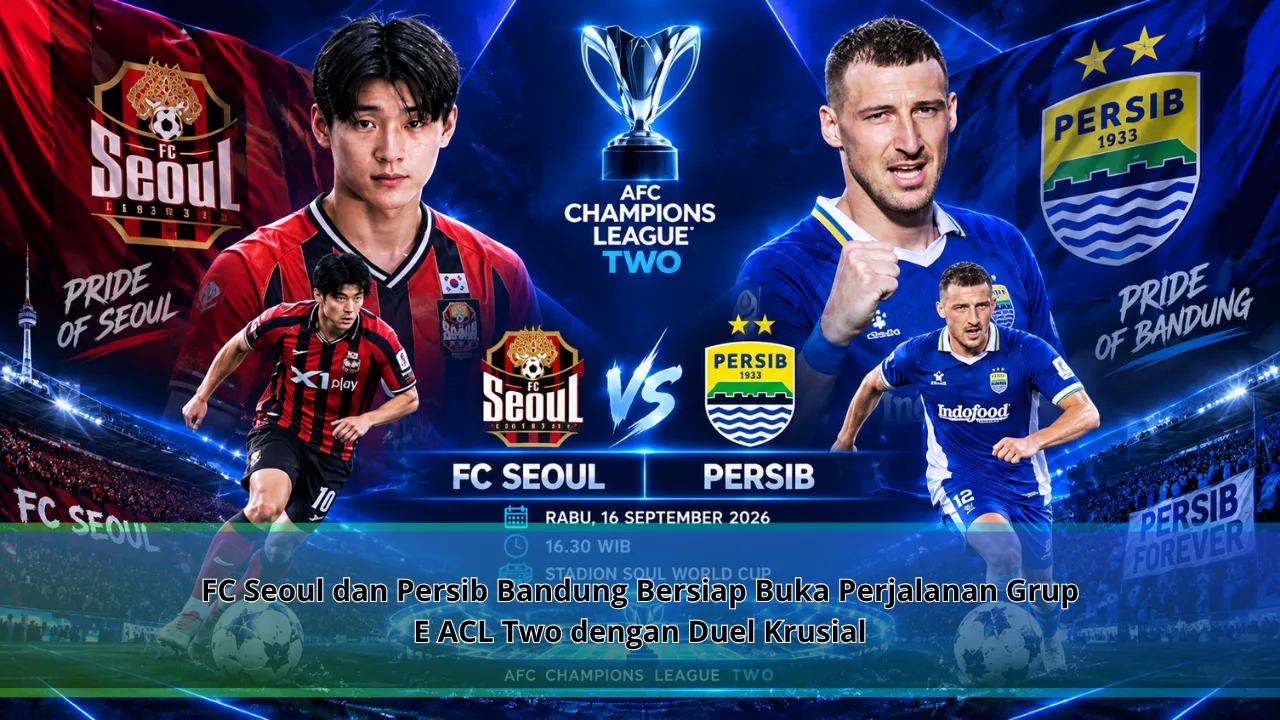 FC Seoul dan Persib Bandung Bersiap Buka Perjalanan Grup E ACL Two dengan Duel Krusial