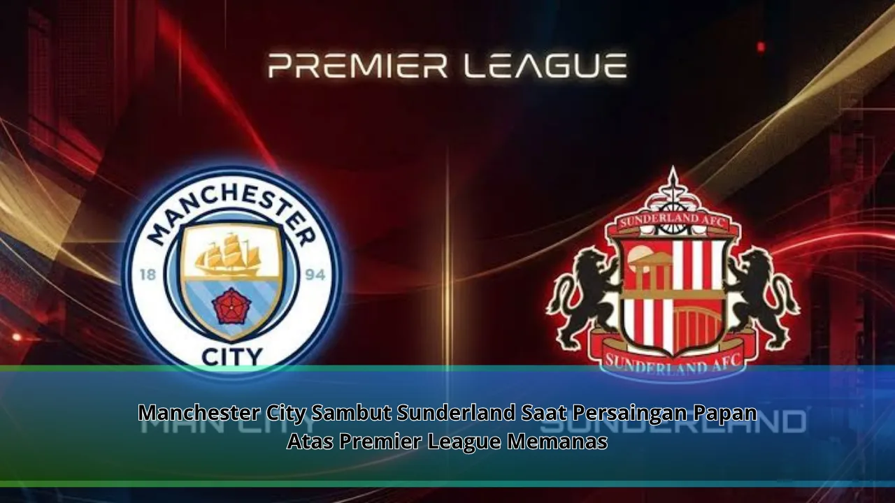Manchester City Sambut Sunderland Saat Persaingan Papan Atas Premier League Memanas