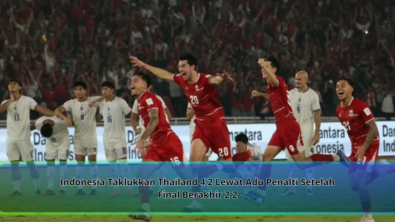 Indonesia Taklukkan Thailand 4 2 Lewat Adu Penalti Setelah Final Berakhir 2 2