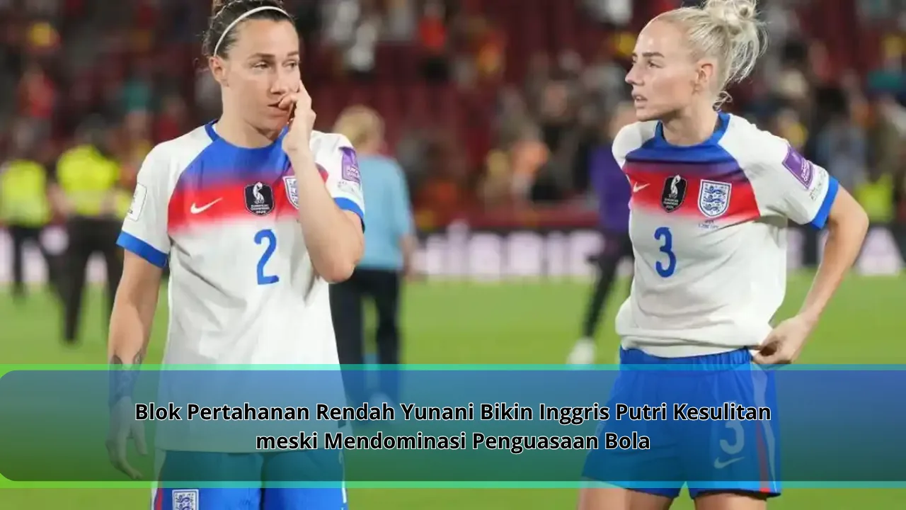 Blok Pertahanan Rendah Yunani Bikin Inggris Putri Kesulitan meski Mendominasi Penguasaan Bola